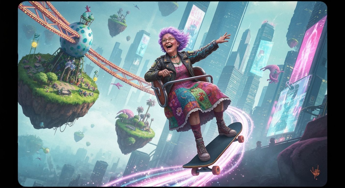 Whimsical Carnival Ride with Mischievous Woman, Inspired by ...