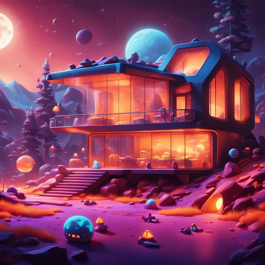 Luxurious Children's House in Futuristic Style