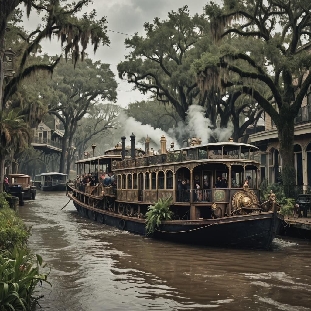 Dystopian New Orleans: Steampunk Mardi Gras on Flooded Stree...