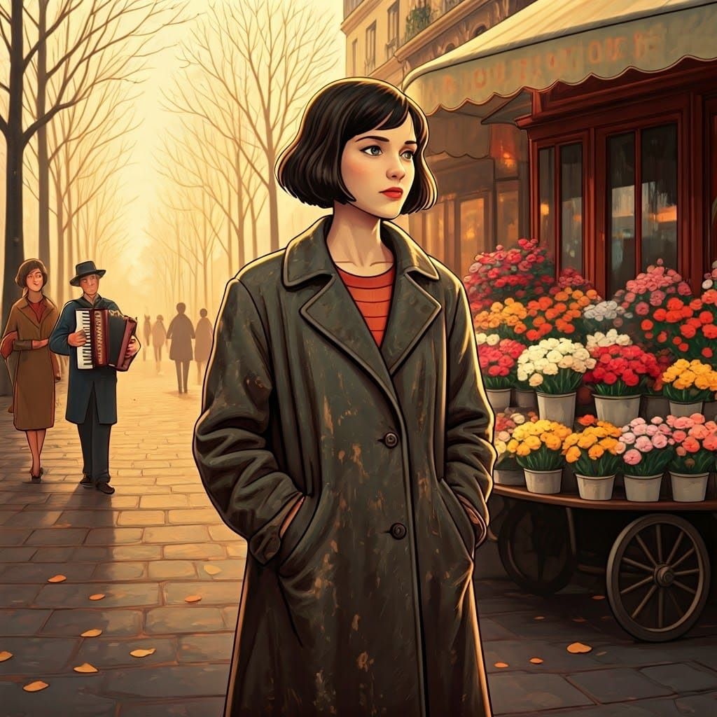 Parisian Street Scene Inspired by Impressionism