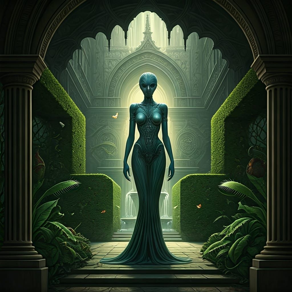 Mystical garden entrance