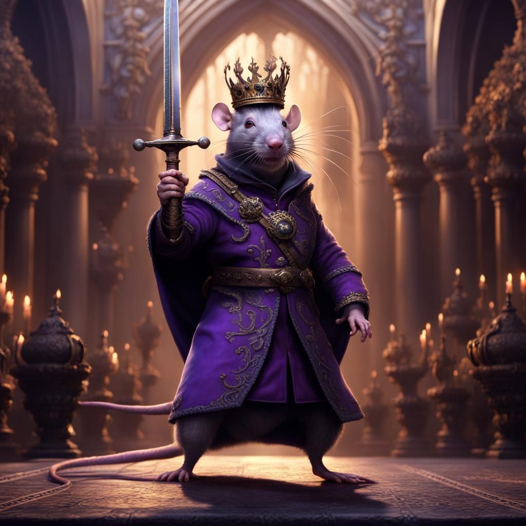 Charming Rat King in Purple Robes