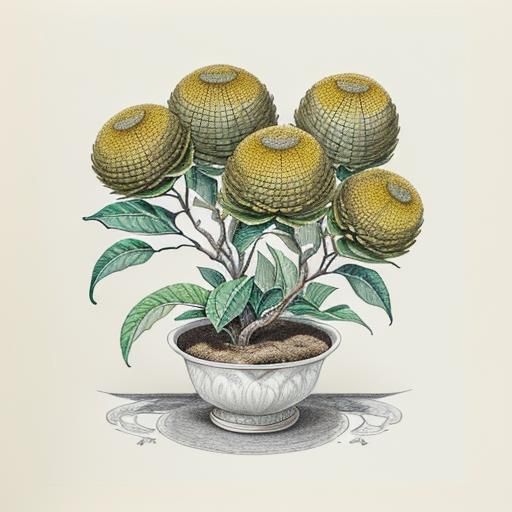 Banksia Flower: Detailed Botanical Fine Liner Pen Drawing