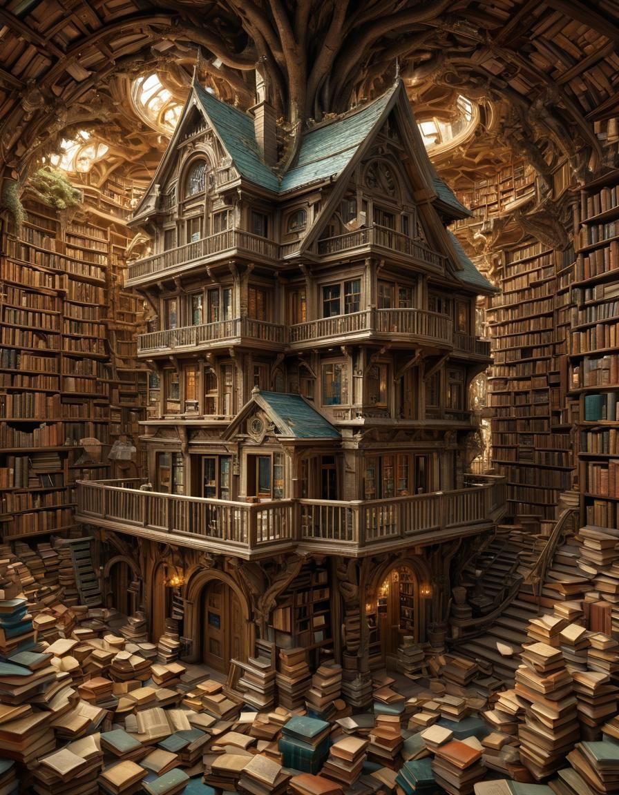 Intricate Book House: a Fantasycore Masterpiece