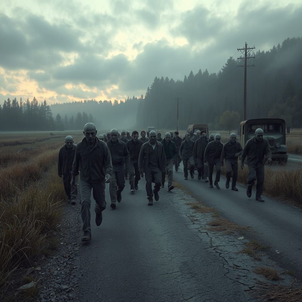 Dark Fantasy: Zombies on a Rural Road