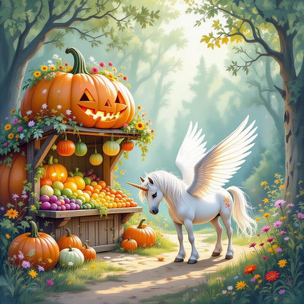 Ethereal Pegasus at Magical Pumpkin Farmstand