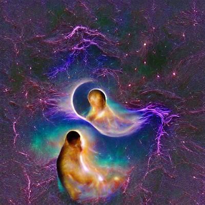 Ethereal Souls Ascending into the Cosmos