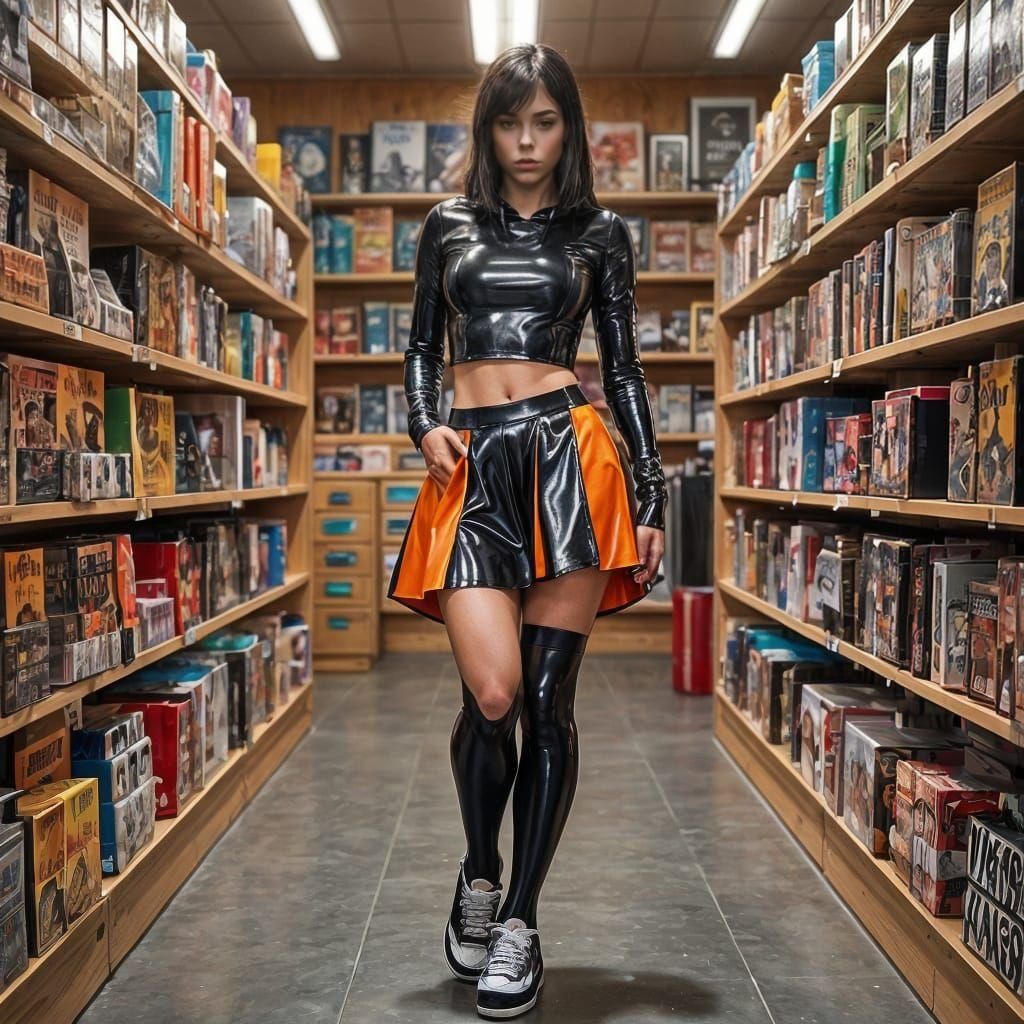 Latex Fashion in a Nerd Store