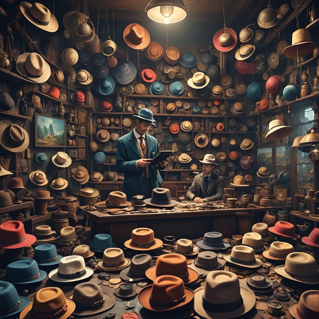 Vintage Hat Designer's Fantastical Workspace