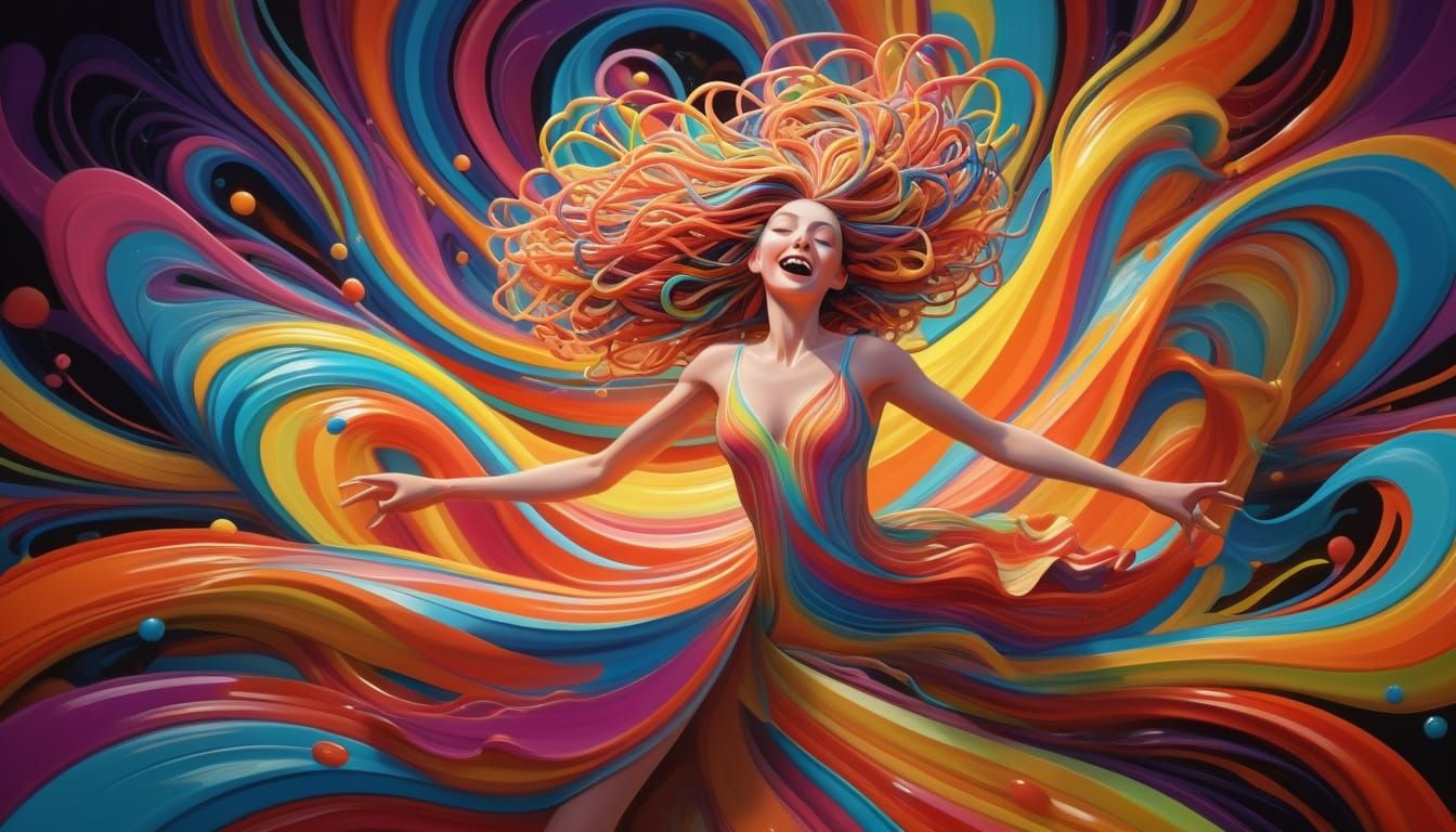 Energetic Betty Spaghetti Dances in Spaghetti Marinara