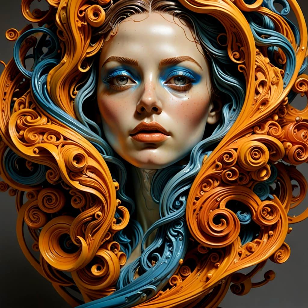 Detailed Expressive Sculpture of Reflected Glory