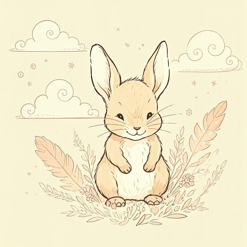 Whimsical Dreamscape in Soft Pastels