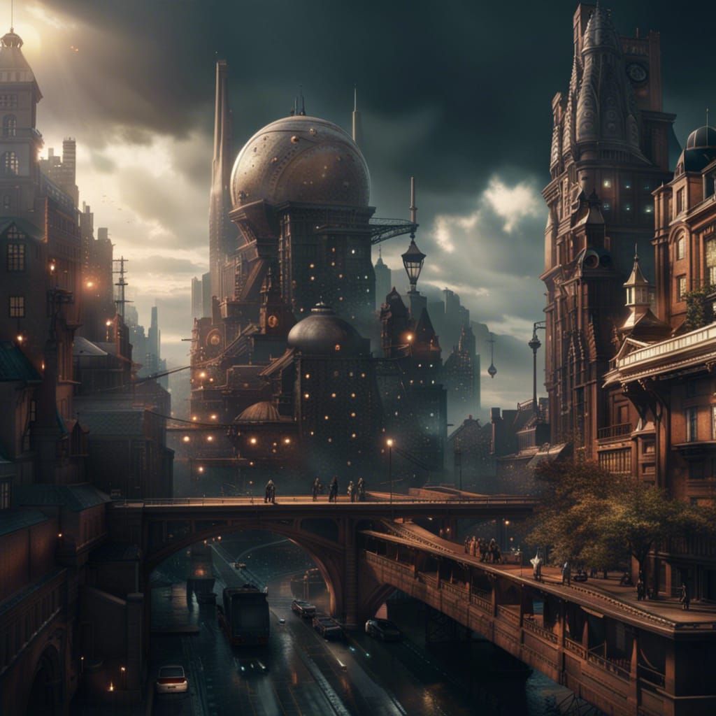 Dramatic Twin Cities Digital Matte Painting