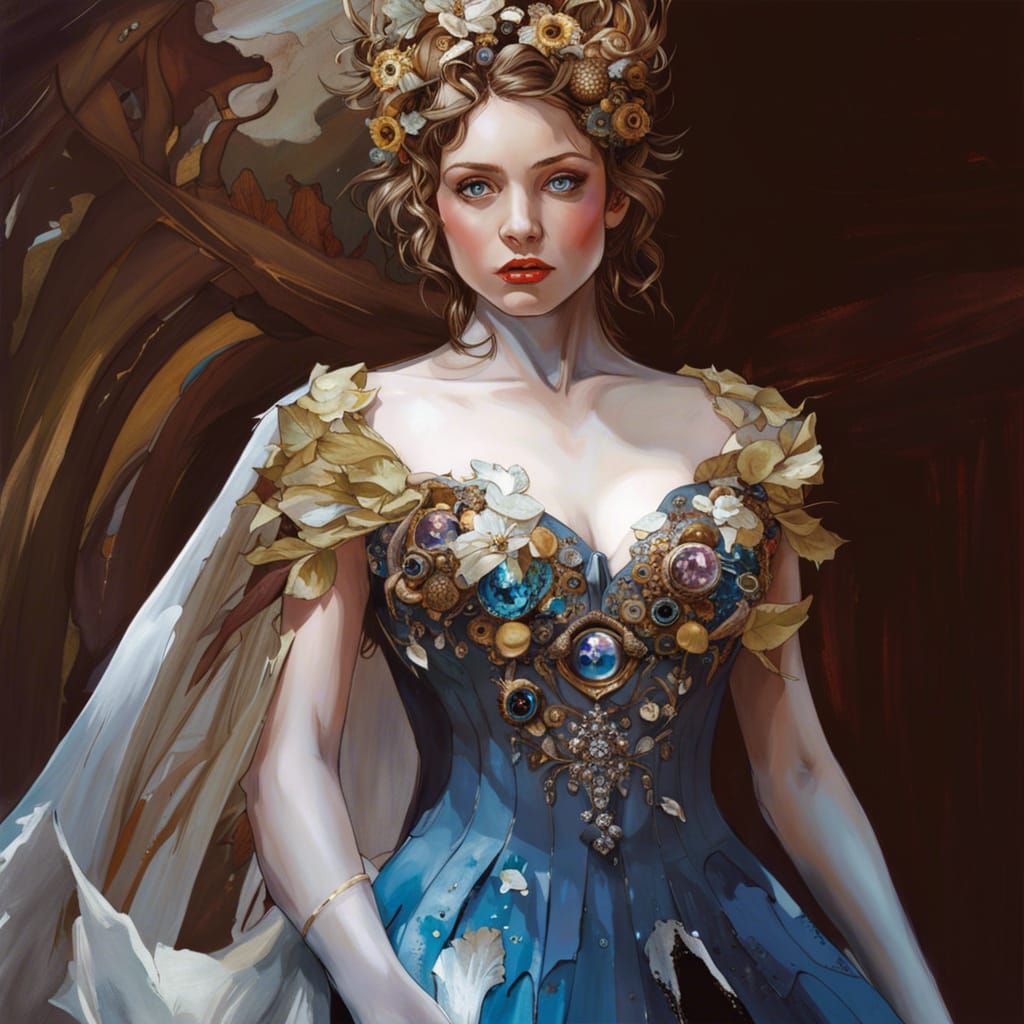 Lost Princess in Fairy Realm: Digital Art Masterpiece