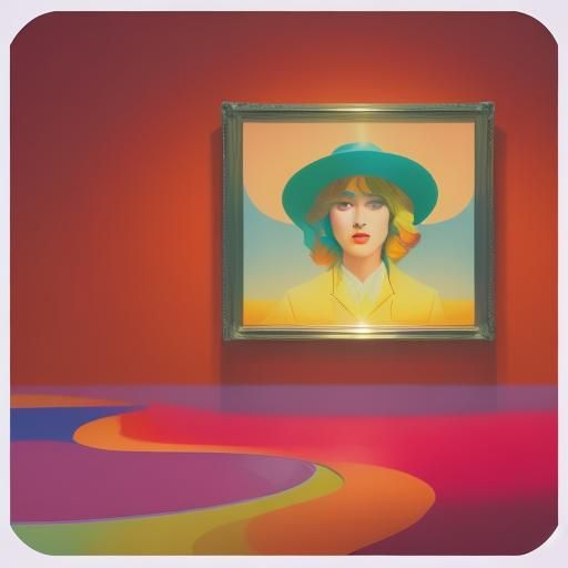 Lucy in the Sky with Diamonds, in Magritte Style