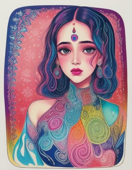 Spectral Watercolor Hospital in 70s Chillwave Style