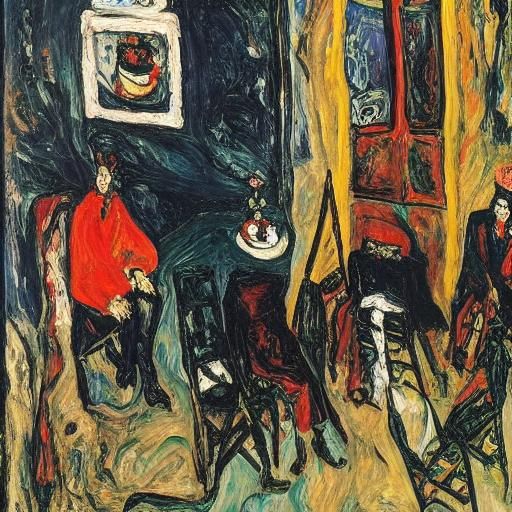 Egon Schiele Inspired RPG Character Portrait