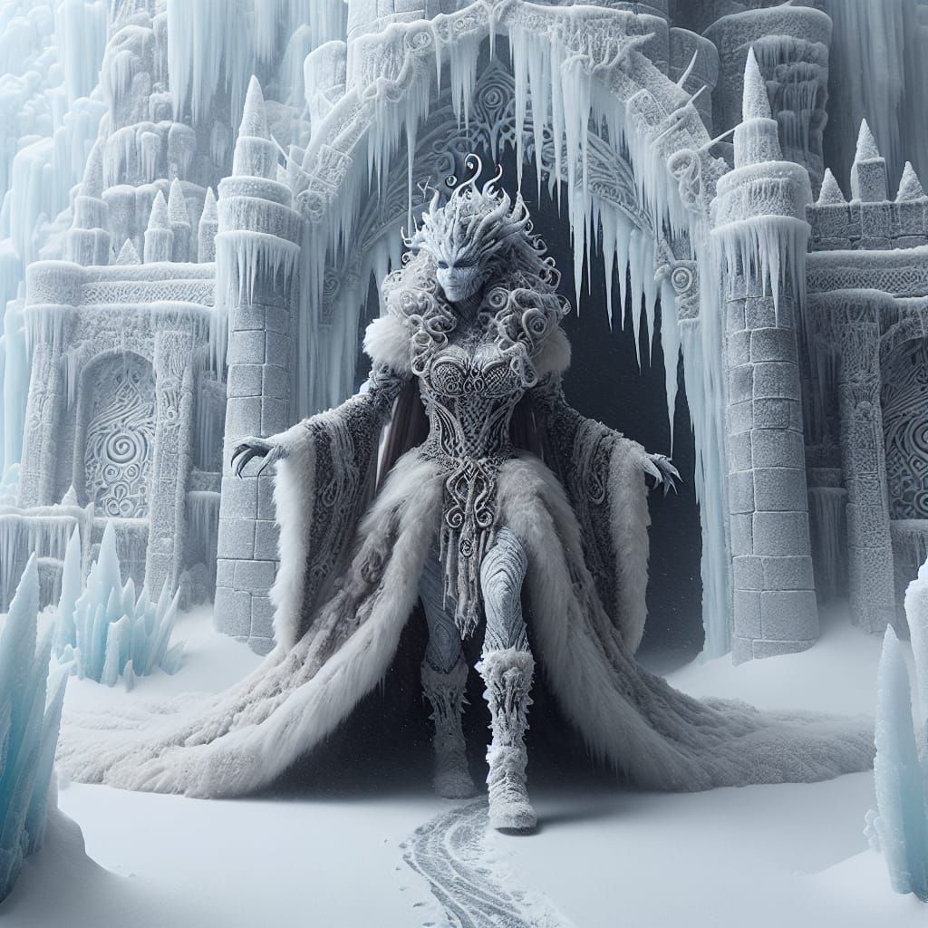 Icy Giantess in Frozen Castle