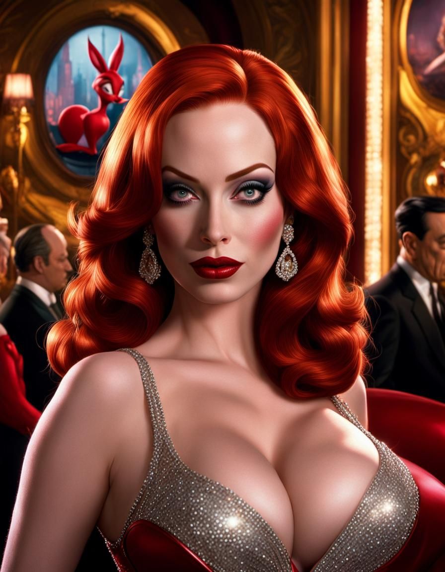 Jessica Rabbit Kissing Roger Rabbit: Digital Matte Painting