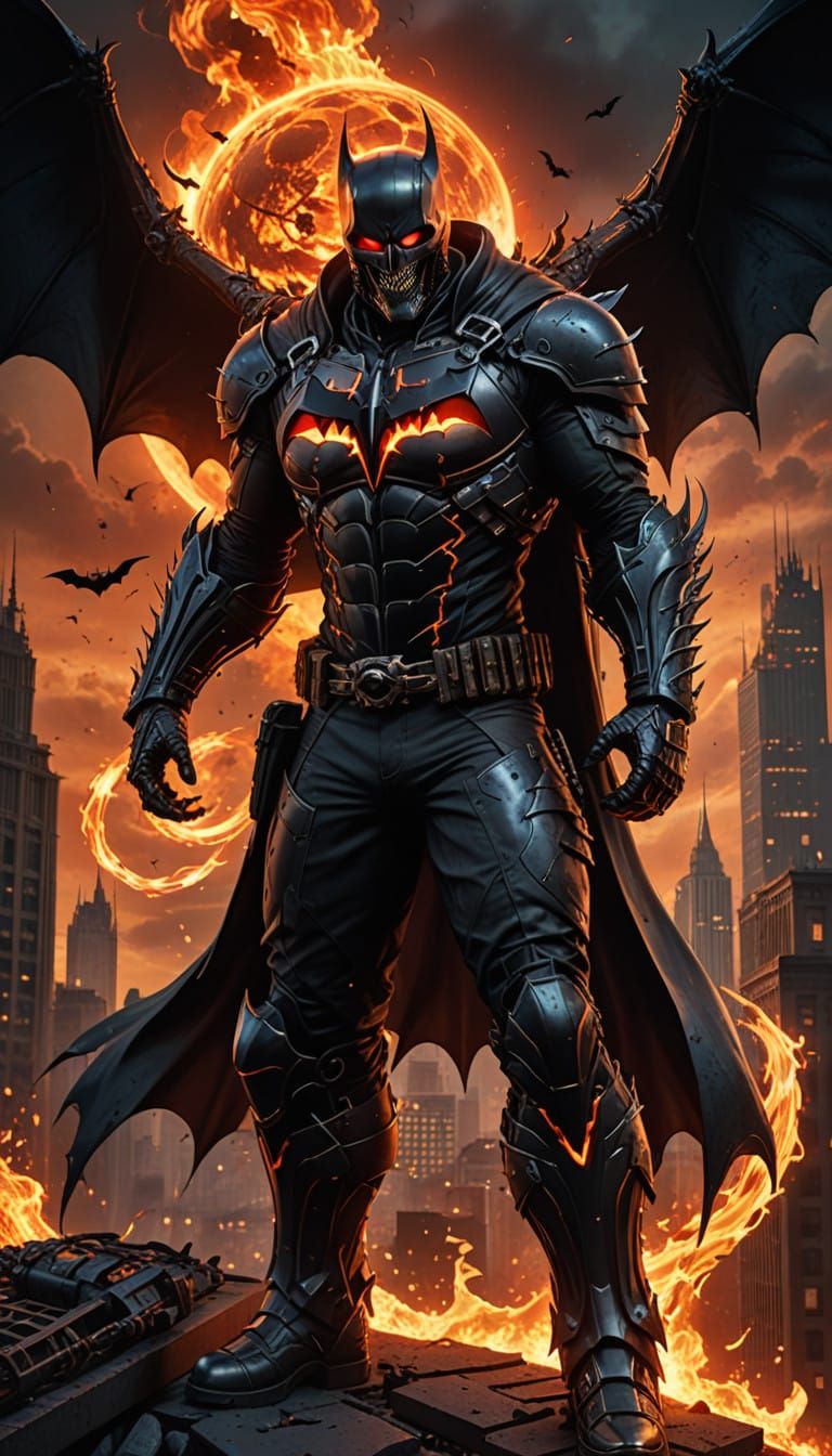 Dark Fusion of Hellish Bat Warrior