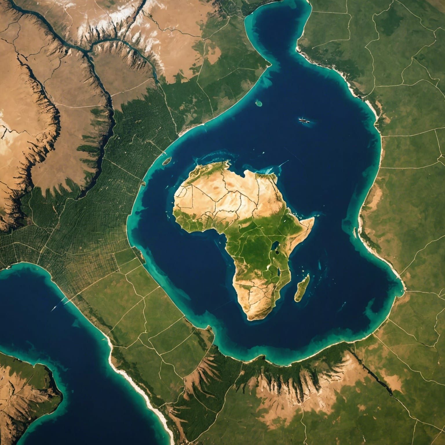 Breathtaking Panorama of Africa from Space