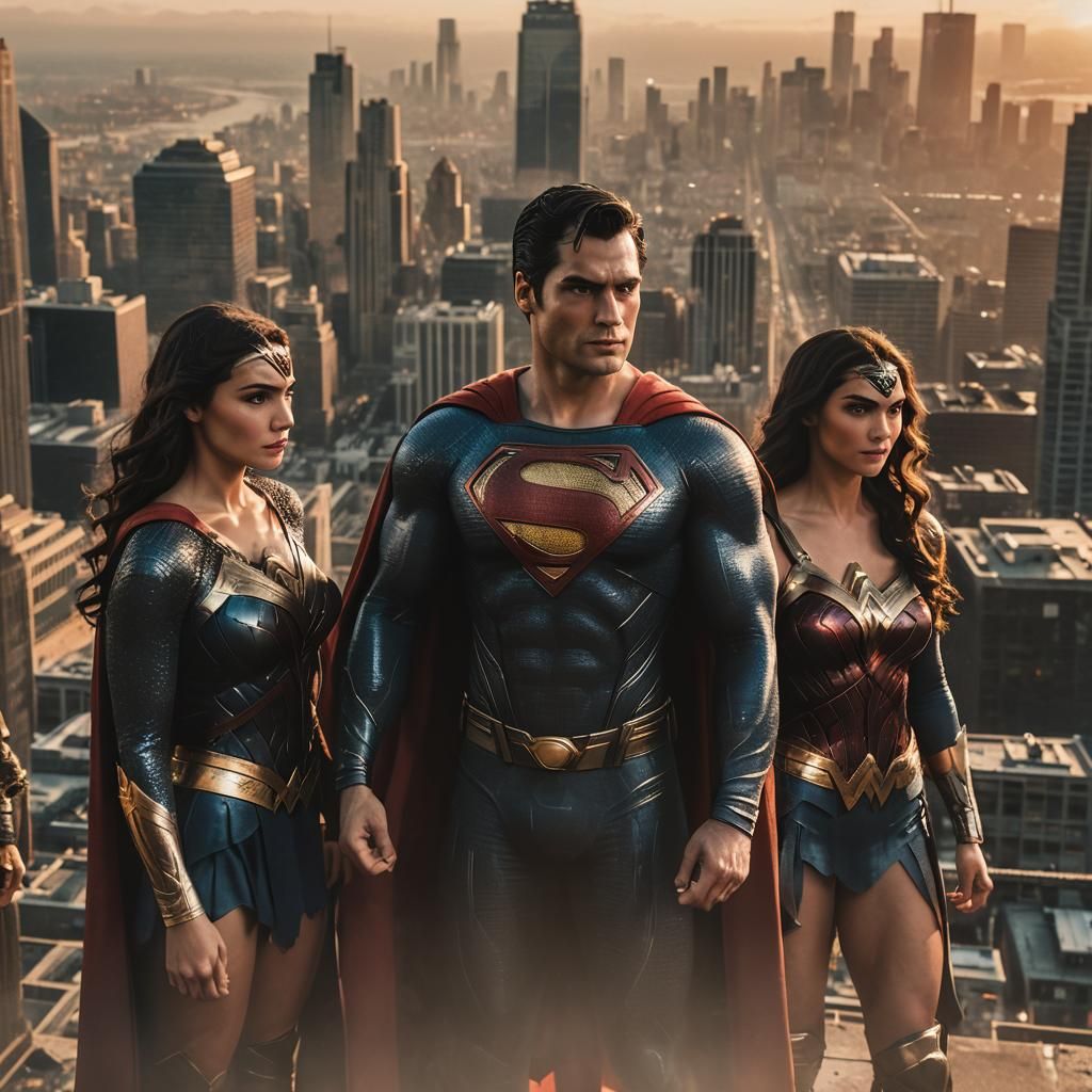 Superman, Batman, and Wonder Woman: Cinematic Portrait