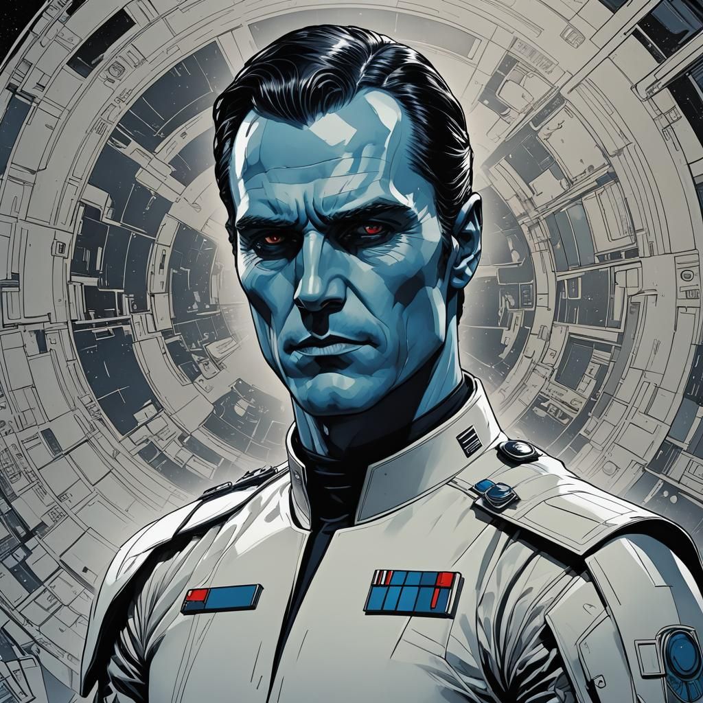 Admiral Thrawn as Comic Book Art