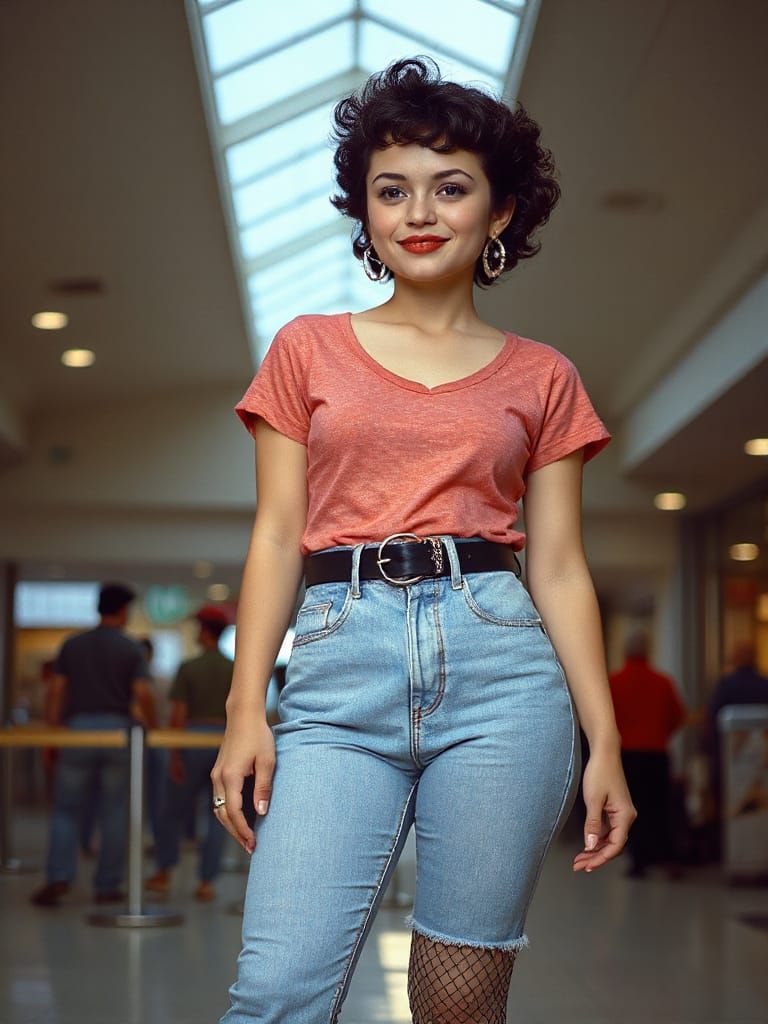 1980s Betty Boop in Acid Wash Denim