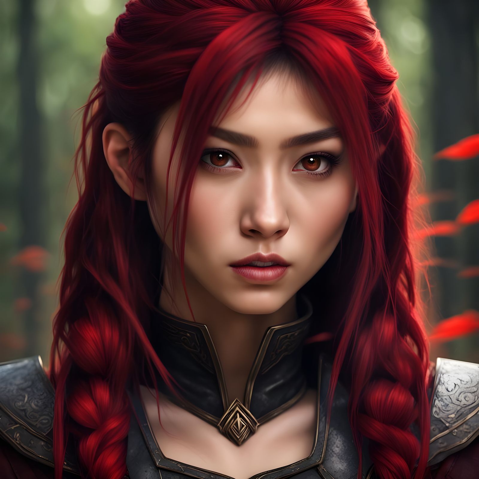 Young Asian Assassin Portrait in 8k