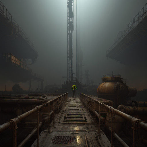 Corroded Catwalks in a Fantastical Industrial Haze