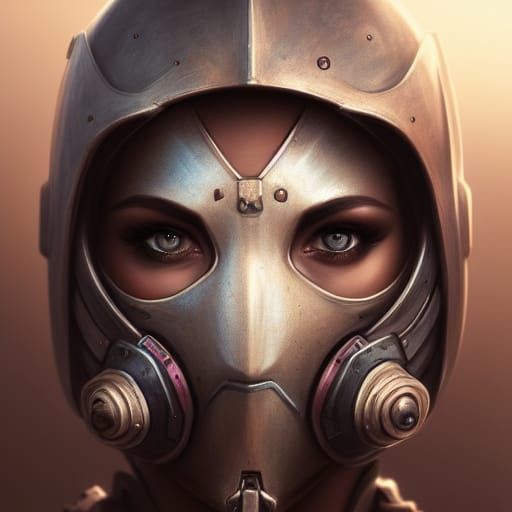 Armored Courier in Mojave Wasteland: Photorealistic Portrait