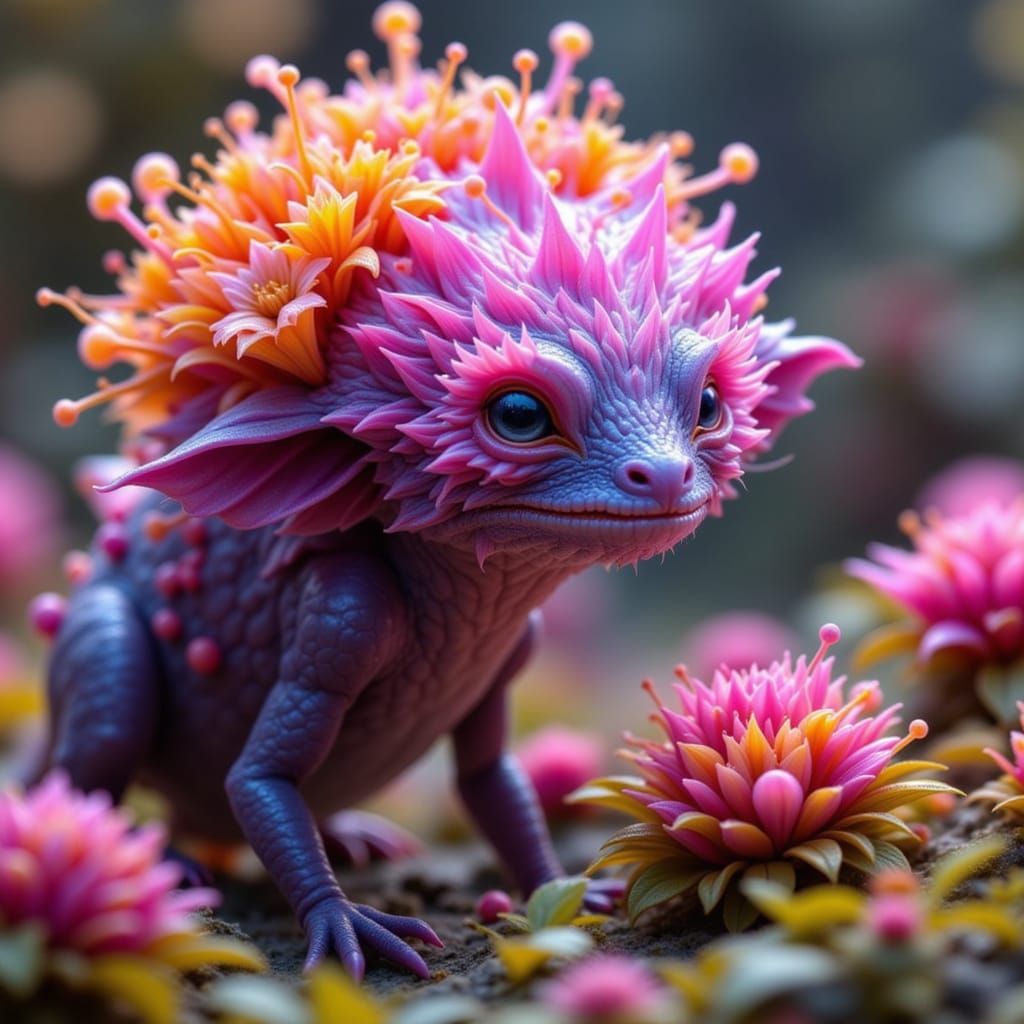 Dayglo Space Creatures Disguised as Flowers