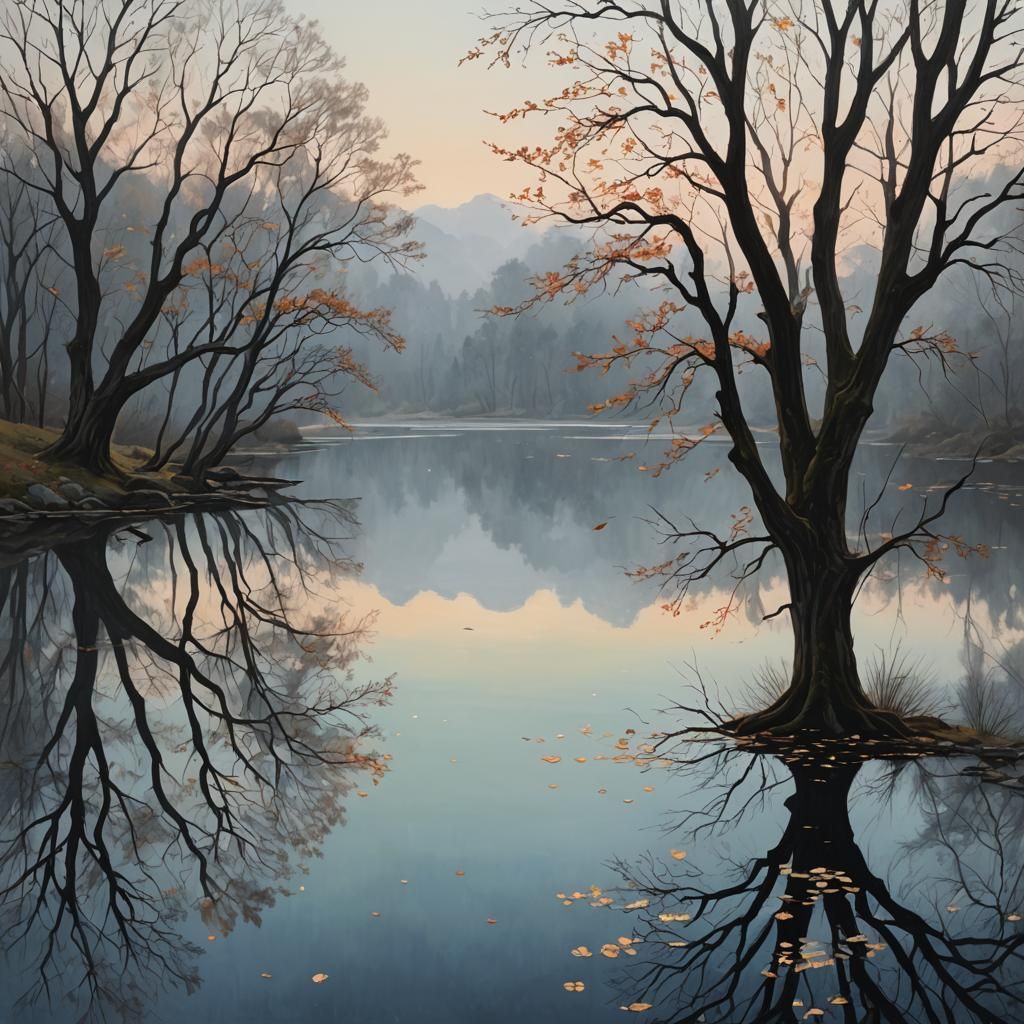 Serene Reflection: Living in the Present Moment