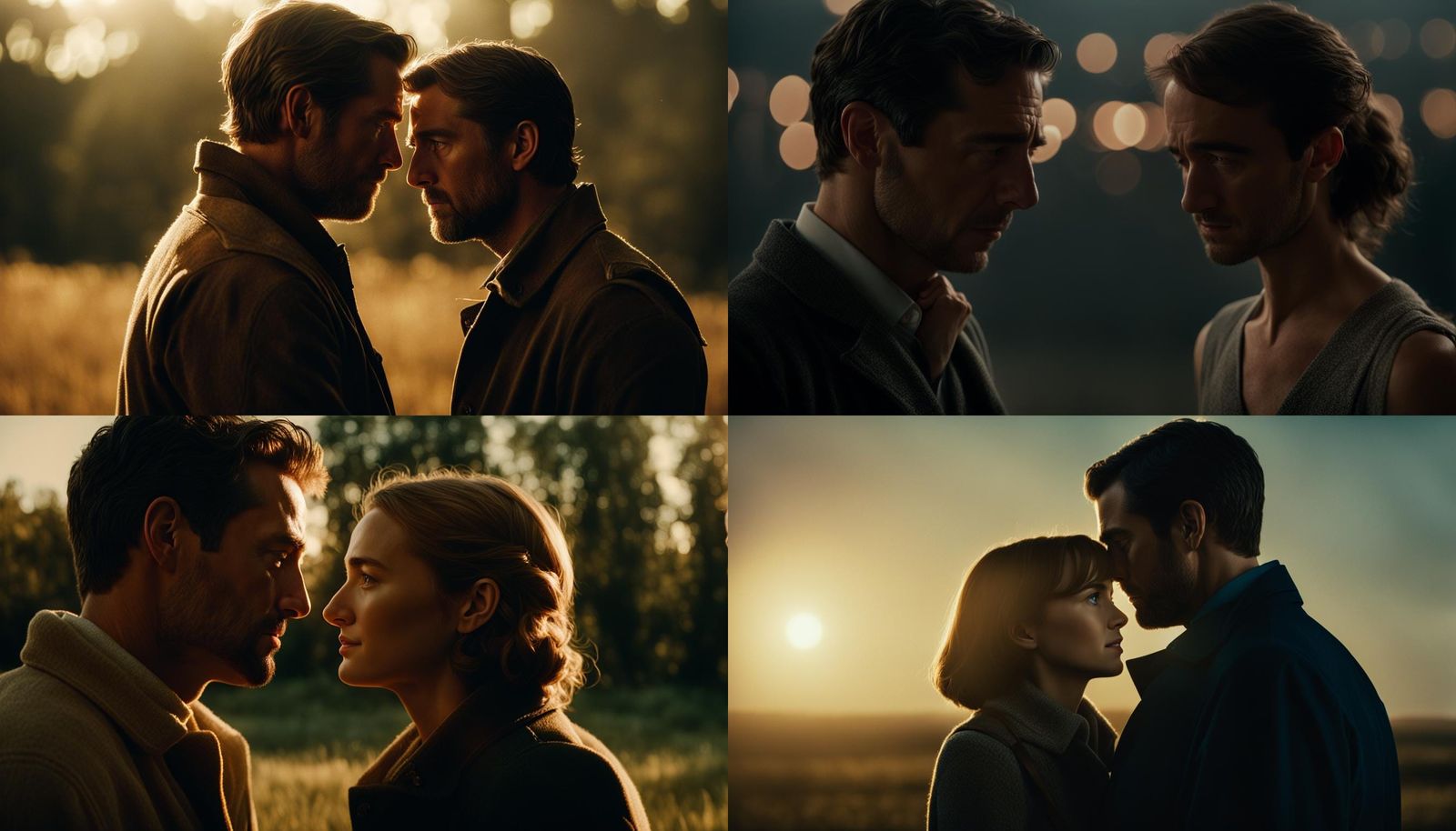 Emotional Embrace: Cinematic Film Still