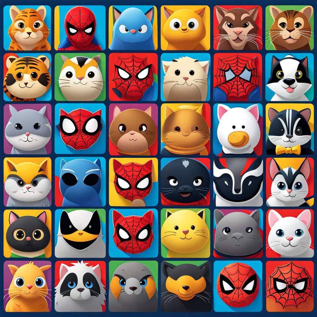 Surreal Animal Kingdom Featuring Spiderman