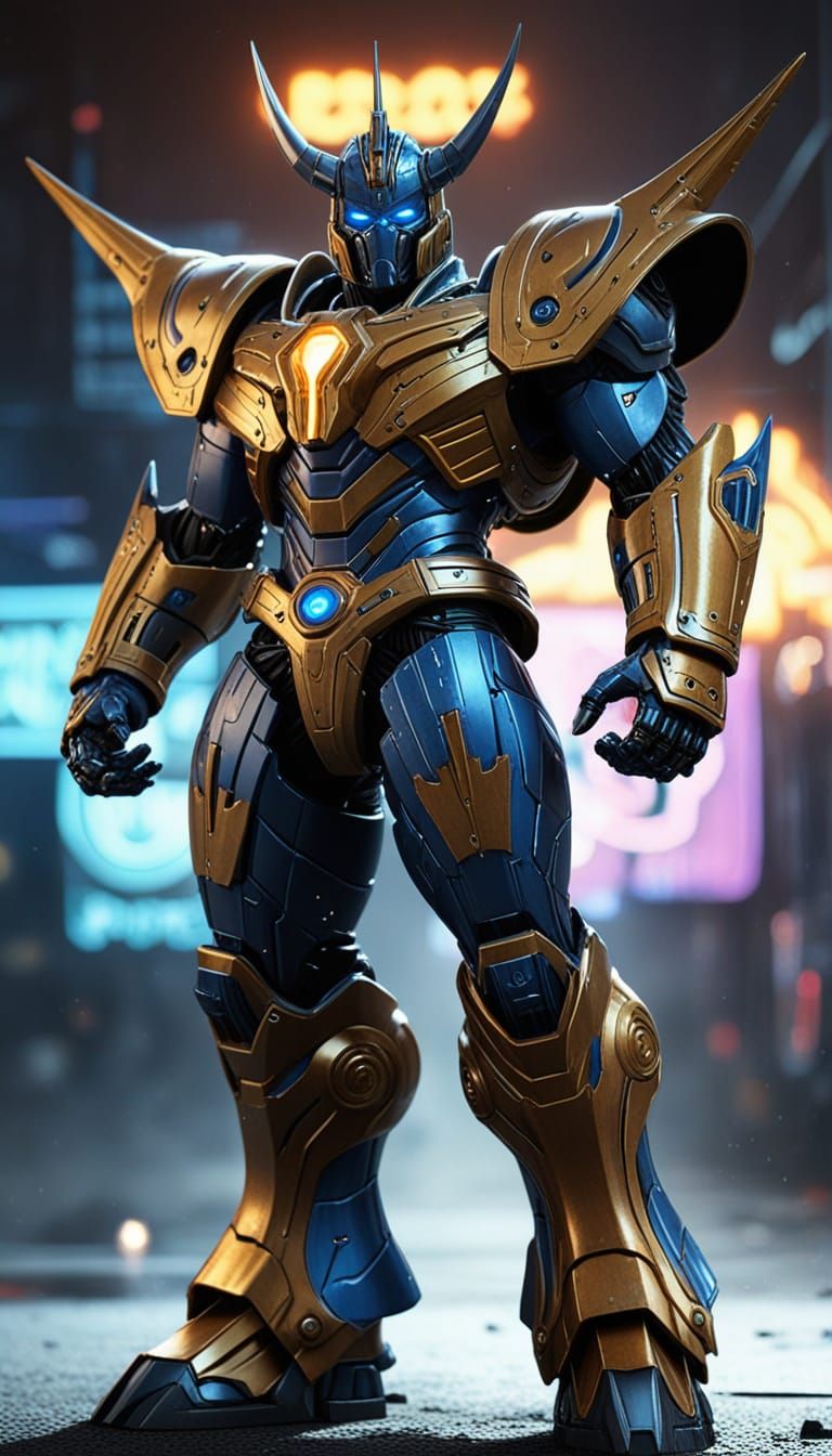 Cyberpunk Unicron Close-Up in Sci-Fi Digital Art