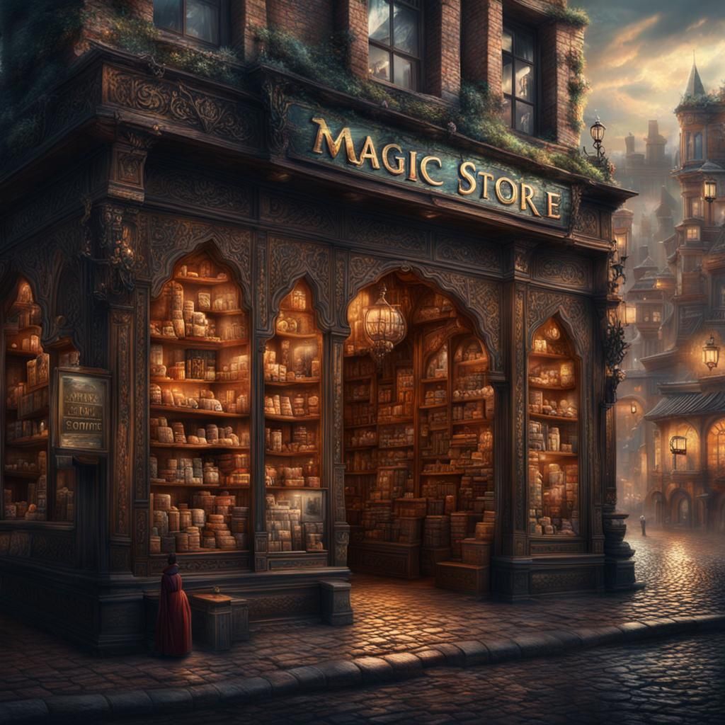 Magic Store in Old Town: Digital Matte Painting