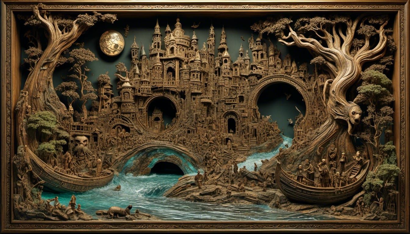 Elaborate Woodcarving: Rusalka River Festival