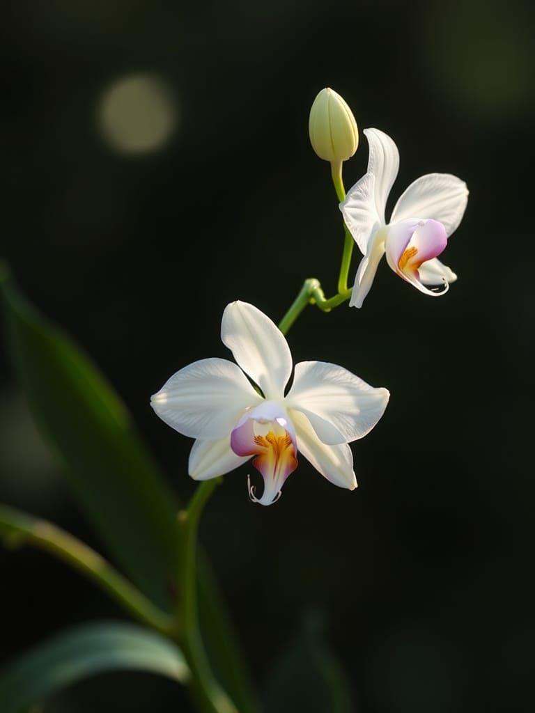 Gossamer Orchid in Pale Moonlight