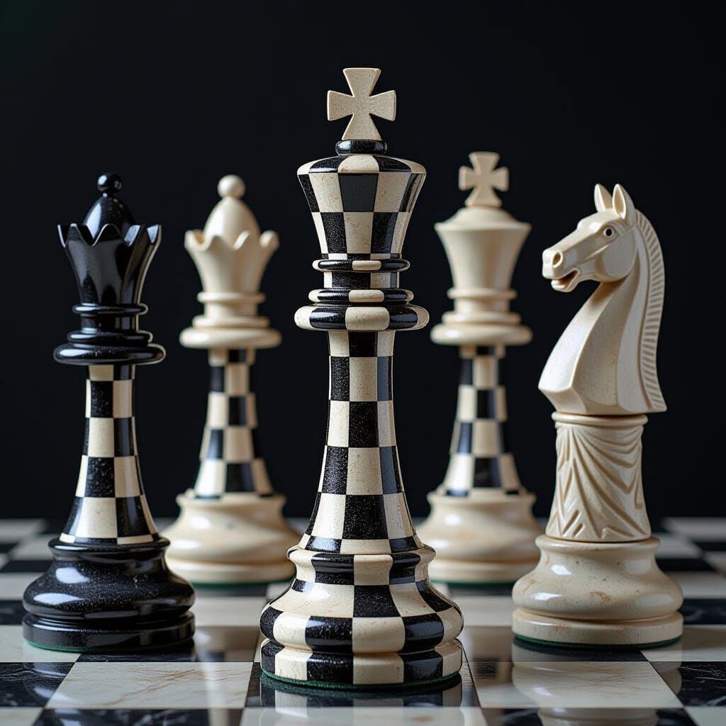 Gothic Chess Pieces: Human Scale Art