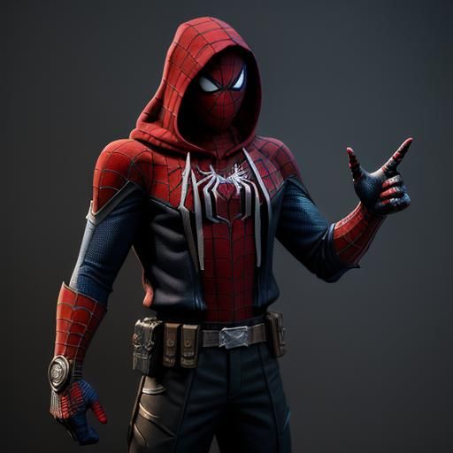 Dark Spider-Man with Hood and Tactical Gear