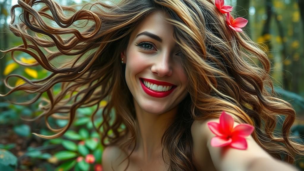 Forest Spirit Photobomb in Hyperrealistic Modern Art