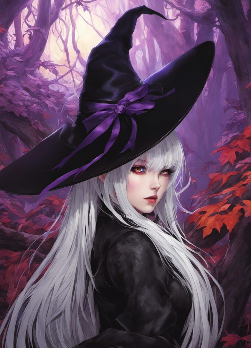 Bloody Evil Witch Girl Illustration in 8K