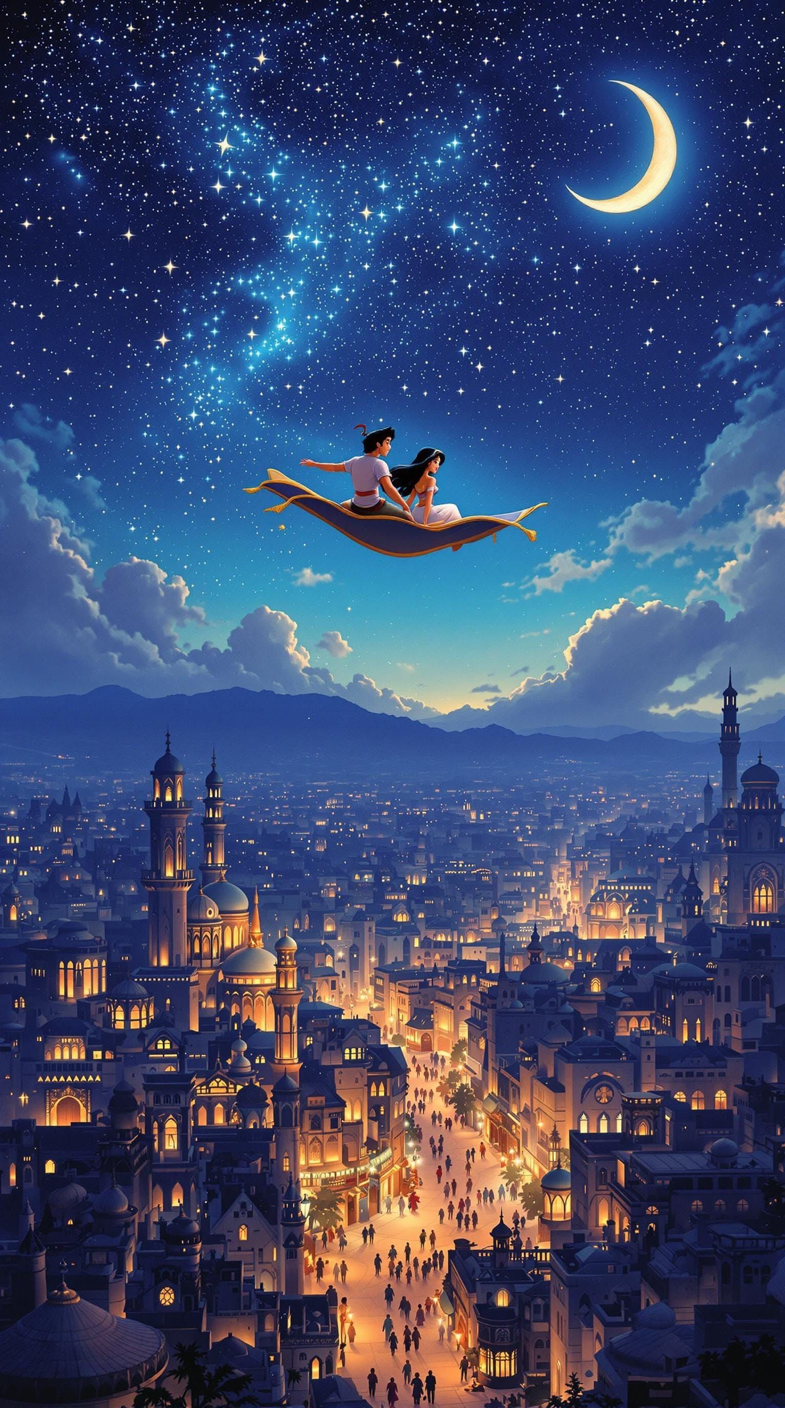 Aladdin and Jasmine's Arabian Night Flight