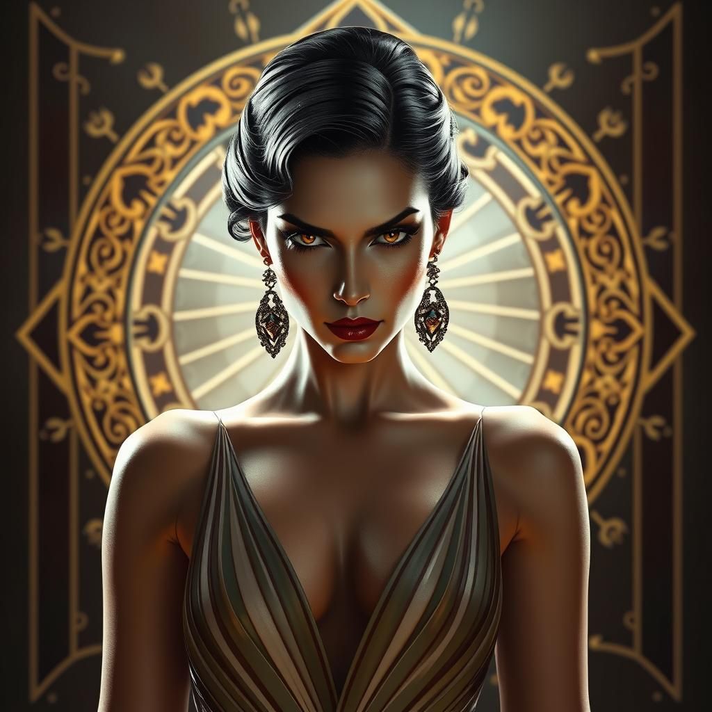 Ethereal Art Deco Beauty in Sinister Portrait