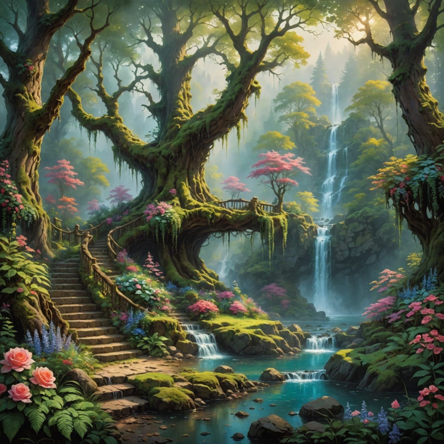 Enchanted Woodland Dreams in Vibrant Realism