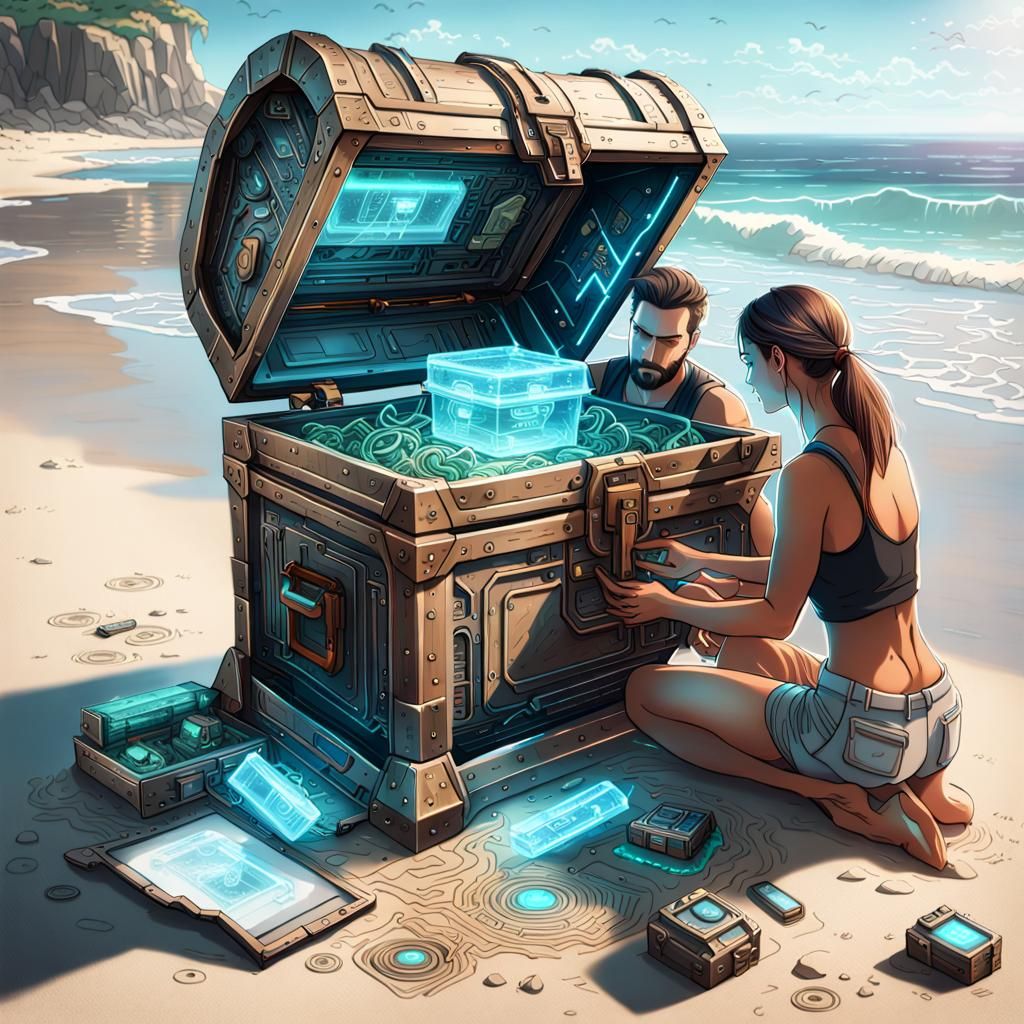 Couple Finds Cyberpunk Treasure on Beach