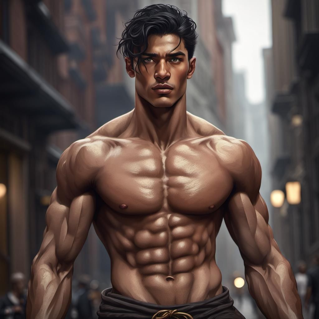 Fantasy Portrait of Handsome Man, Detailed Digital Art