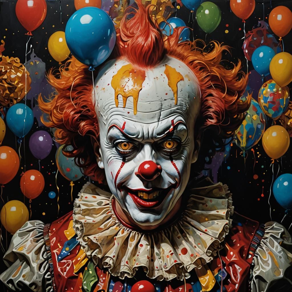 Horrifying Portrait of Pennywise the Dancing Clown