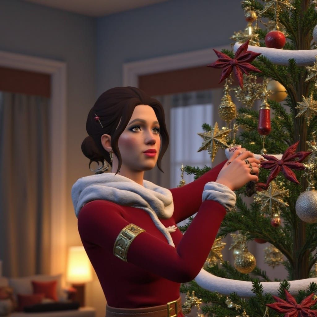 Natasha Poses for a Festive Portrait amidst a Fantastical Ch...